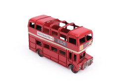 Mnk - Dekoratif Metal Araba Londra Şehir Otobüsü Kalemlik
